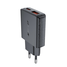 Acefast A69 PD 30W GaN USB-A USB-C wall Įkroviklis  - Juodas