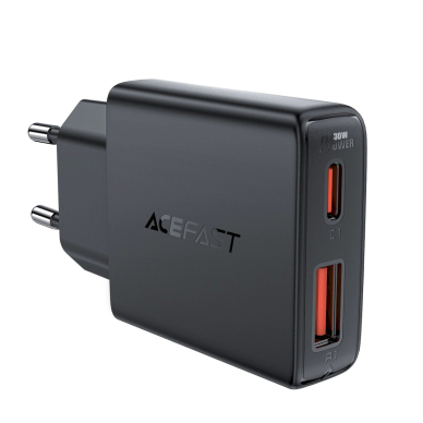 Acefast A69 PD 30W GaN USB-A USB-C wall Įkroviklis  - Juodas 3