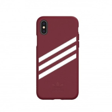 Adidas OR Molded PU Suede Dėklas skirtas iPhone X / XS - burgundy 2