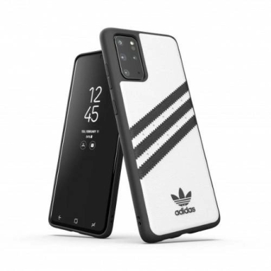 Adidas OR Moudled Dėklas PU skirtas Samsung Galaxy S20+ - Baltas and Juodas