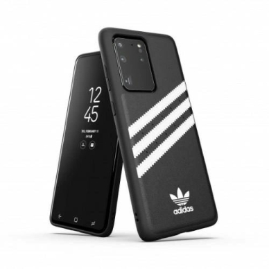 Adidas OR Moudled Dėklas PU skirtas Samsung Galaxy S20 Ultra Juodas and Baltas
