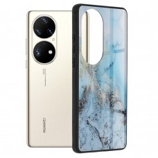 Akcija! Dėklas skirtas Huawei P50 Pro - Techsuit Glaze Series - Blue Ocean