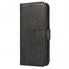 Akcija! Huawei P40 lite dėklas Magnet Case elegant bookcase juodas