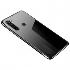 Akcija! Huawei P40 Case TPU Electroplating skaidrus juodais kraštais