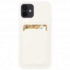 Akcija! Iphone 13 nugarėlė Card Case silicone wallet balta