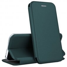 Akcija! Iphone 13 pro max  atverčiamas dėklas Book elegance odinis žalias