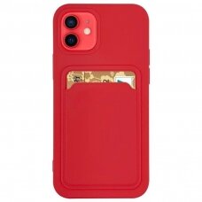 Akcija! Iphone 13 Mini nugarėlė Card Case silicone wallet raudona