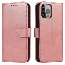 Akcija! Iphone 14 dėklas Magnet Case Elegant rožinis