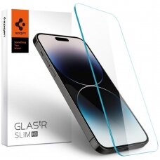 Akcija! Iphone 14 Pro apsauginis stiklas Spigen GLAS.TR SLIM