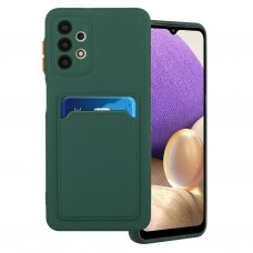 Akcija! Samsung galaxy A32 5g dėklas Card Case Žalias
