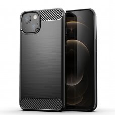 Akcija! Iphone 14 dėklas Carbon case TPU juodas