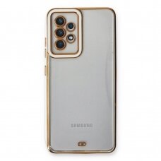 Akcija! Samsung Galaxy A52 dėklas Fashion Case auksiniais - Baltais kraštais