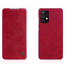 Akcija! Dėklas skirtas Samsung Galaxy A72 4G / A72 5G - Nillkin QIN Leather Case - Raudonas YGI673