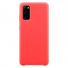 Samsung Galaxy s20 dėklas "Silicone case soft flexible rubber" silikonas raudonas