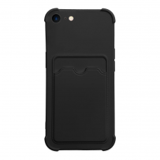 Akcija! Iphone 7 Plus nugarėlė Card Armor Case silicone wallet juodas