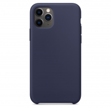 Akcija! iPhone 11 pro max "Silicone case soft flexible rubber" silikonas mėlynas