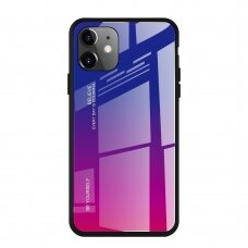 akcija! Iphone 12 mini dėklas Gradient glass rožinis-violetinis