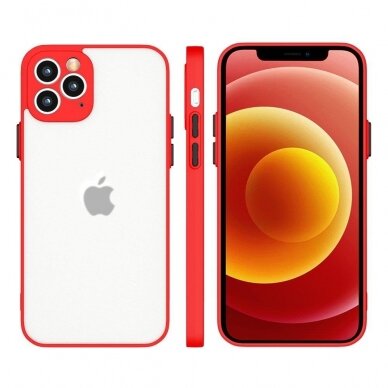 Akcija! Iphone 12 Pro dėklas Milky Case raudonas