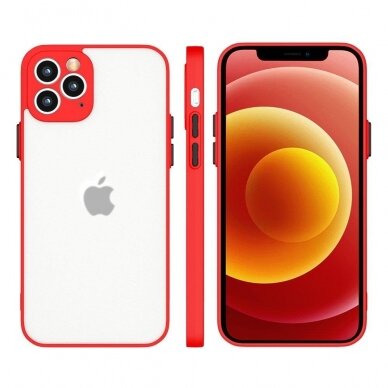 Akcija! Iphone 12 Pro dėklas Milky Case raudonas