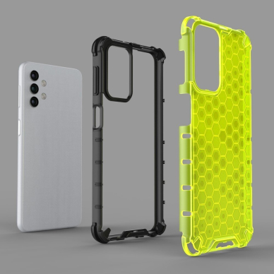 Akcija! Samsung Galaxy A73 5G plastikinis dėklas HONEYCOMB juodas 3