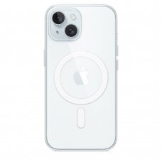 Apple Clear Case MT203ZM/A MagSafe silikoninis dėklas iPhone 15 - Permatomas