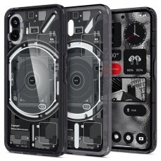 Apsauginis dėklas Spigen Ultra Hybrid case skirta Nothing Phone 2 - pilkos spalvos ir Juodas