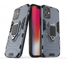 Iphone 12 Mini Apsauginis dėklas su žiedu 'Ring Armor Rugged' mėlynas