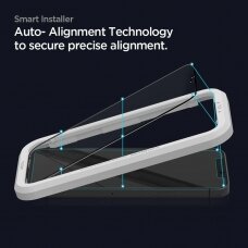 Iphone 12 / 12 Pro Apsauginis stikliukas Spigen Alm Glass Fc 2-Pack    Juodas