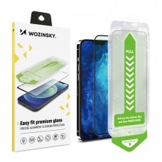 Apsuginis stiklas 9H iPhone 15 Pro Max Wozinsky Premium Glass - Juodas