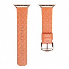 Apyrankė Dux Ducis Strap Leather Watch 9/8/7/6/5/4/3/2 / SE (45/44 / 42mm) Oranžinė