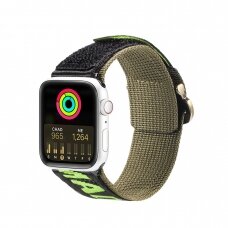 Apyrankė Dux Ducis Strap (Outdoor Version) Apple Watch 9, Ultra, SE, 8, 7, 6, 5, 4, 3, 2, 1 (49, 45, 44, 42 mm) Juoda/Žalia
