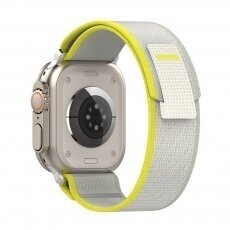 Akcija! Apyrankė skirta Apple Watch 1 / 2 / 3 / 4 / 5 / 6 / 7 / 8 / SE / SE 2 / Ultra (42 mm / 44 mm / 45 mm / 49 mm) - Techsuit Watchband (W039) - Geltonas-Pilkas LZX341