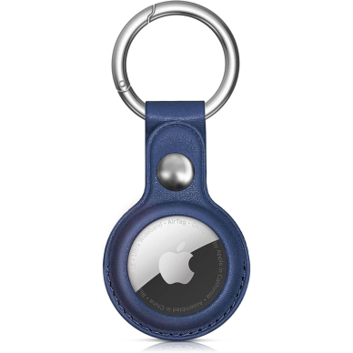 Apple AirTag PU odos dėklas - mėlynas