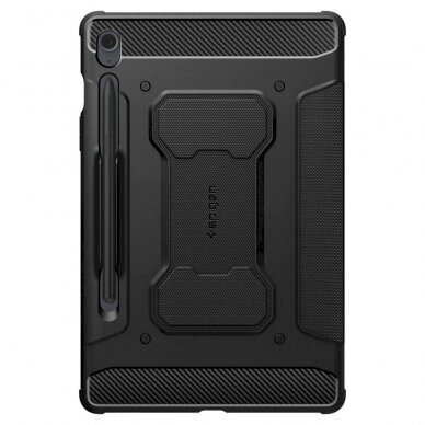 Apsauginis dėklas Spigen Rugged Armor Pro case skirta Samsung Galaxy Tab S9 FE 10.9&#39 &#39  X510 / X516B - Juodas 1