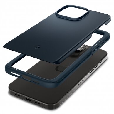 Apsauginis dėklas Spigen Thin Fit, metal Juodas - iPhone 15 Pro 9