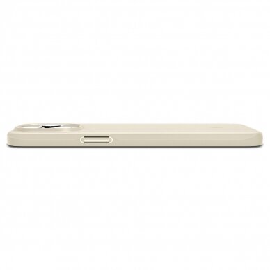 Apsauginis dėklas Spigen Thin Fit, mute Kreminis - iPhone 15 Pro 10