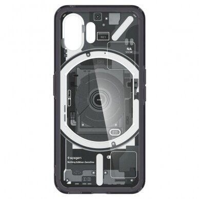 Apsauginis dėklas Spigen Ultra Hybrid case skirta Nothing Phone 2 - pilkos spalvos ir Juodas 1