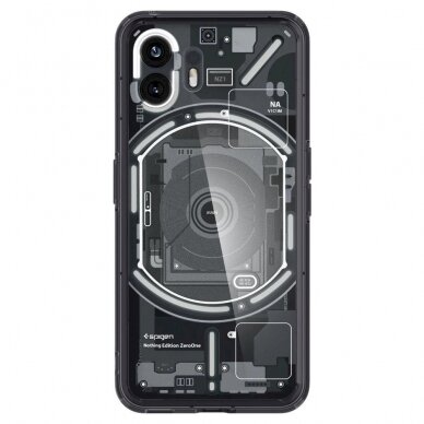 Apsauginis dėklas Spigen Ultra Hybrid case skirta Nothing Phone 2 - pilkos spalvos ir Juodas 2