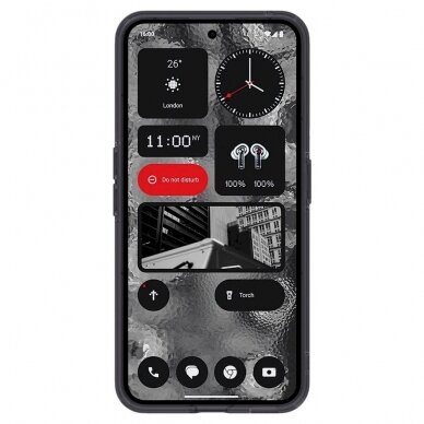 Apsauginis dėklas Spigen Ultra Hybrid case skirta Nothing Phone 2 - pilkos spalvos ir Juodas 3