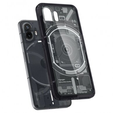 Apsauginis dėklas Spigen Ultra Hybrid case skirta Nothing Phone 2 - pilkos spalvos ir Juodas 6
