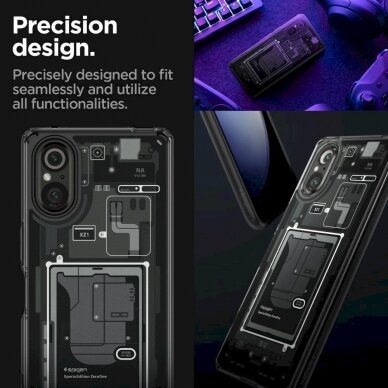 Apsauginis dėklas Spigen Ultra Hybrid case skirta Sony Xperia 5 V - Zero One 11