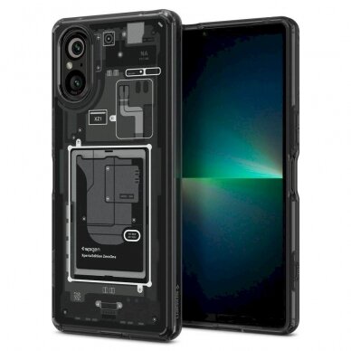 Apsauginis dėklas Spigen Ultra Hybrid case skirta Sony Xperia 5 V - Zero One