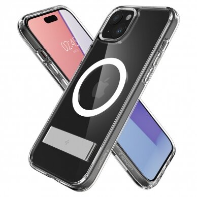 Apsauginis dėklas Spigen Ultra Hybrid S MagSafe, crystal clear - iPhone 15 Plus 4