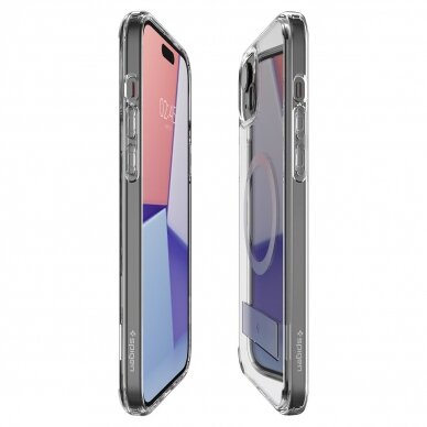 Apsauginis dėklas Spigen Ultra Hybrid S MagSafe, crystal clear - iPhone 15 Plus 5