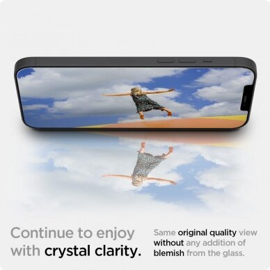 Iphone 12 / 12 Pro Apsauginis stikliukas Spigen Glass.Tr ”Ez Fit” 2-Pack    3