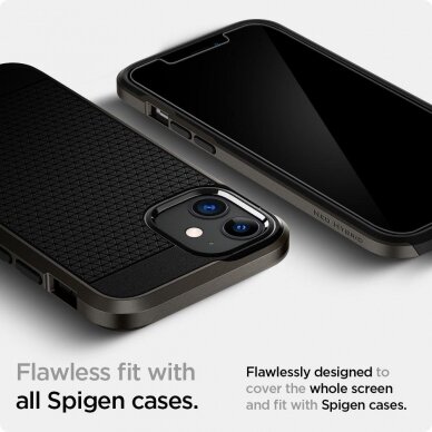 Iphone 12 / 12 Pro Apsauginis stikliukas Spigen Glass.Tr ”Ez Fit” 2-Pack    4