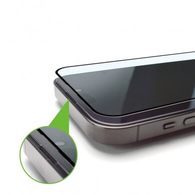 Apsuginis stiklas 9H iPhone 15 Pro Max Wozinsky Premium Glass - Juodas 3