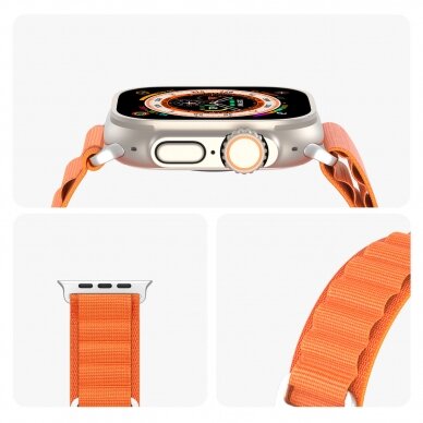Apyrankė Dux Ducis Strap GS Version Apple Watch 9/8/7/6/SE/5/4/3/2/1 (41, 40, 38mm) - Oranžinė 7