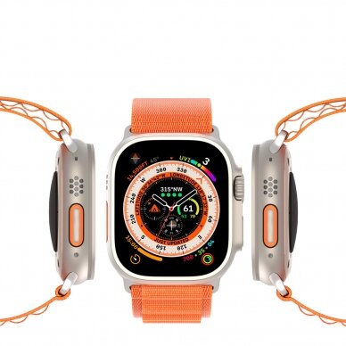 Apyrankė Dux Ducis Strap GS Version Apple Watch 9/8/7/6/SE/5/4/3/2/1 (41, 40, 38mm) - Oranžinė 8