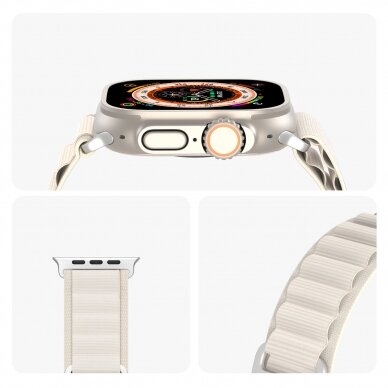 Apyrankė Dux Ducis Strap GS Version Sport Apple Watch Ultra/9/8/7/6/SE/5/4/3/2/1 (42, 44, 45, 49mm) - Balta 8